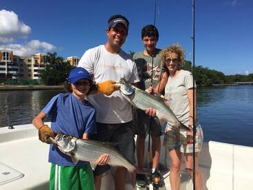 Double Hook Up with Perfect Landing @ San Juan Puerto Rico Bay Fishing.